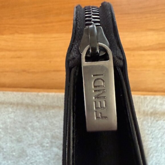 FENDI PEQUIN STRIPE CANVAS PORTFOLIO * NEVER USED! - Picture 6 of 11